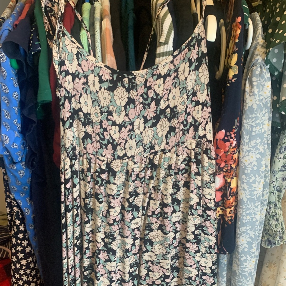 Tiered spaghetti strap Natural Life size medium maxi dress barely worn